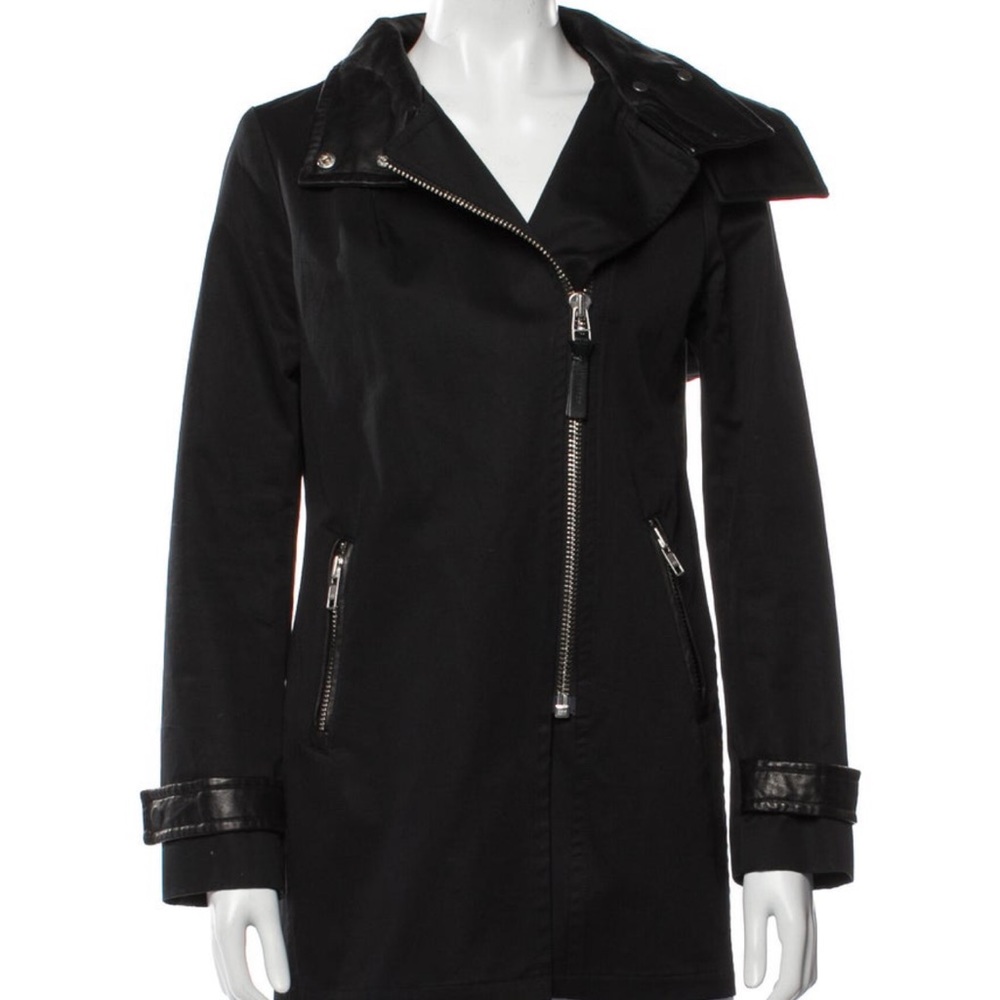 Mackage wool coat with leather detail